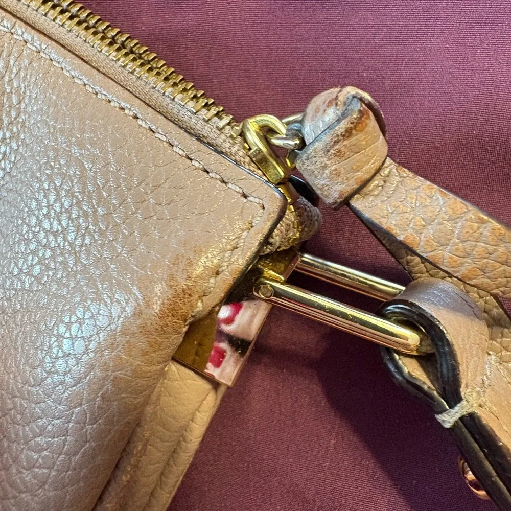 Kate Spade Taupe Leather Crossbody Bag